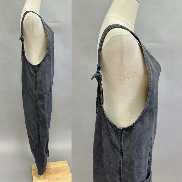 Free People We The Free High Roller Jumpsuit Mineral Black Size Medium like new! - Picture 5 of 16